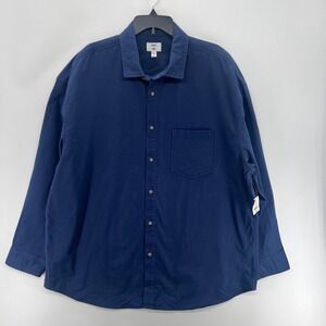 NEW Macy's Mode of One Men's Relaxed Fit Button Down Twill Shirt XXL Heavyweight